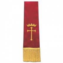 Empress Satin Stole 10620 - Red w/Symbol