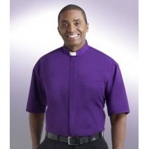 Church Purple Tab Collar Clergy Shirt SM112
