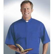 Royal Blue Tab Collar Clergy Shirt SM116