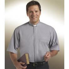 Grey Tab Collar Clergy Shirt SM110