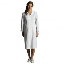1019 White Cross Women's Long Sleeve Embroidered Collar Dress
